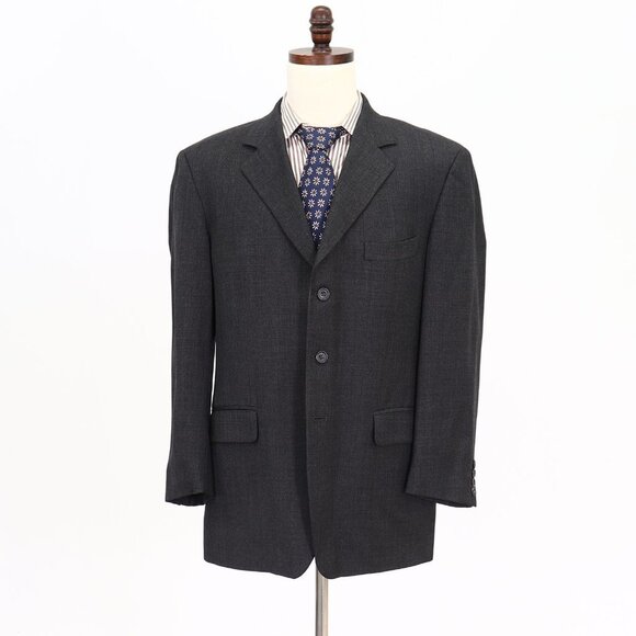 G. Vasta 42R Gray Solid 3-Button Sport Coat Blazer Jacket B066
